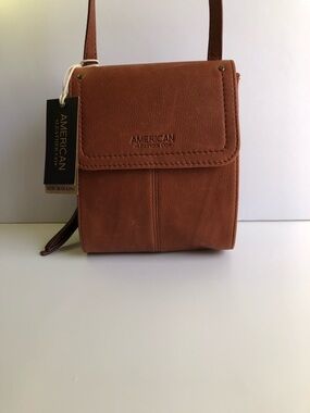 American Leather Co. Kansas Brown Leather Crossbody Bag